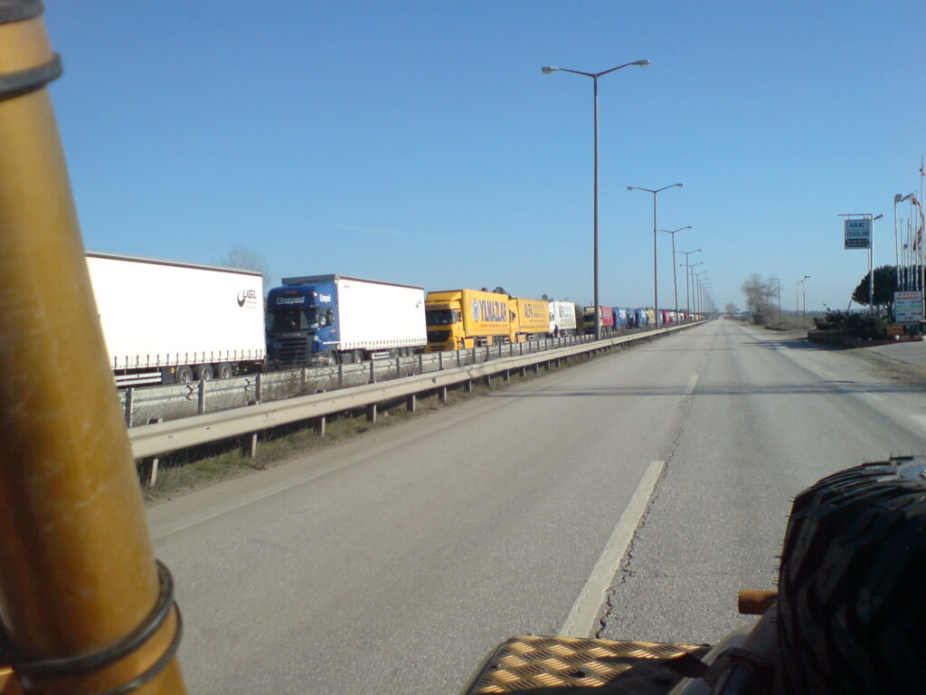 Lorries queing for days to leave Turkey