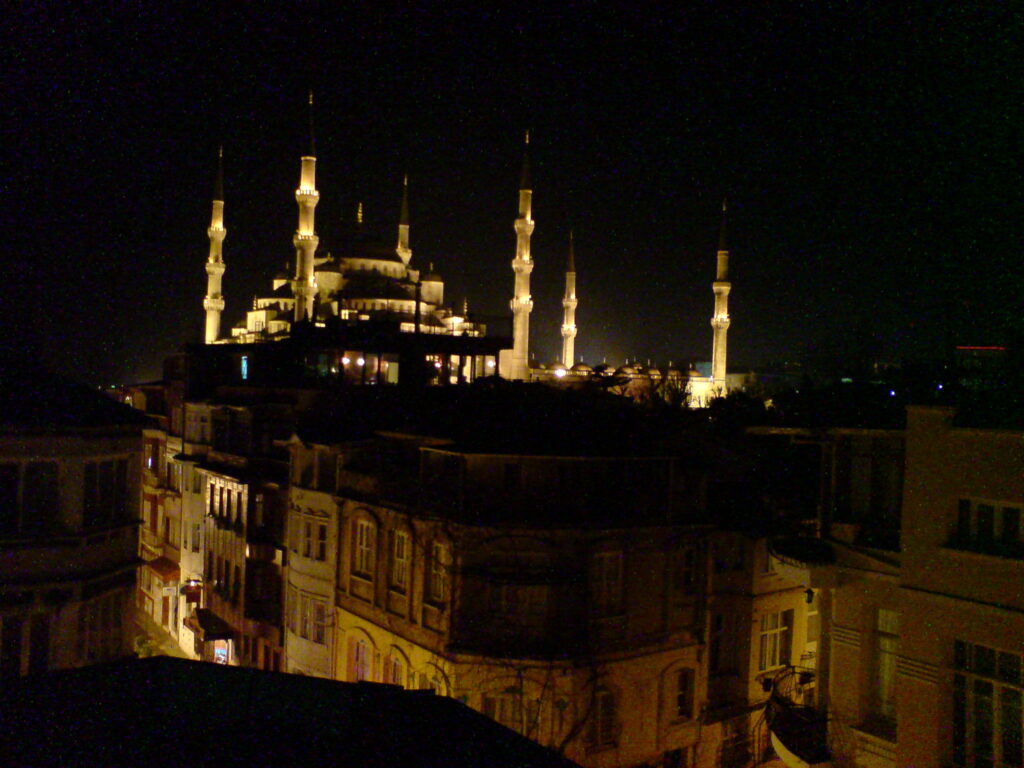 View of the blue mosque from our hotel