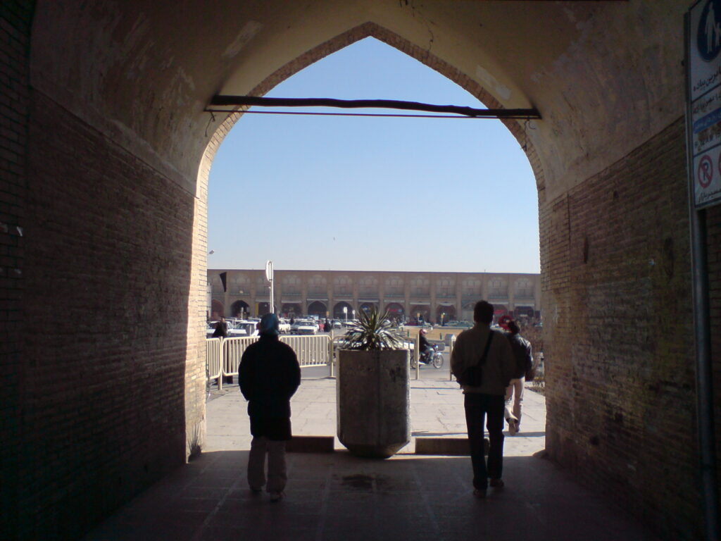 Entering Imam Kememi Square, Second largest in the world