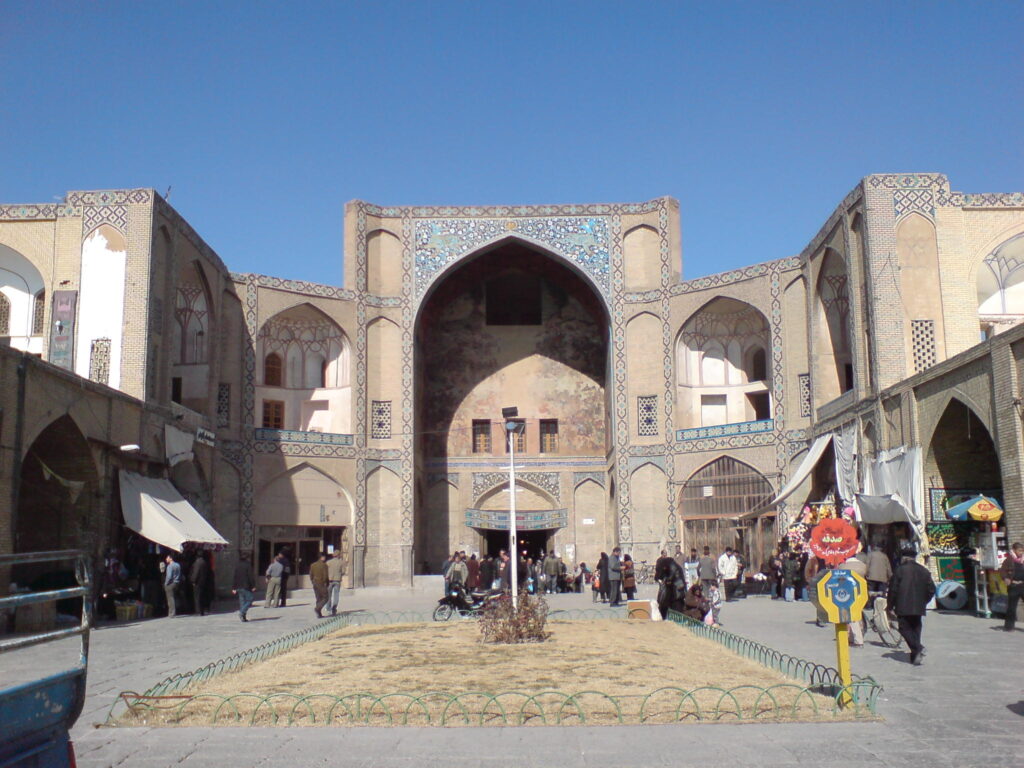 Bazaar at other end of square