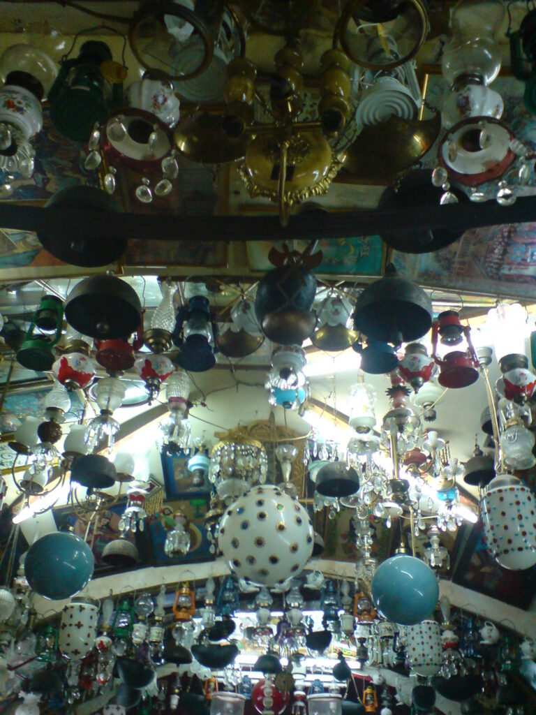 the ceiling of the tea house