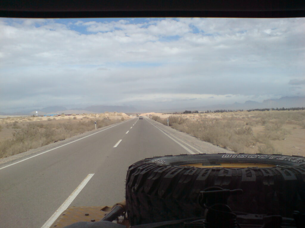 Driving out to the desert again