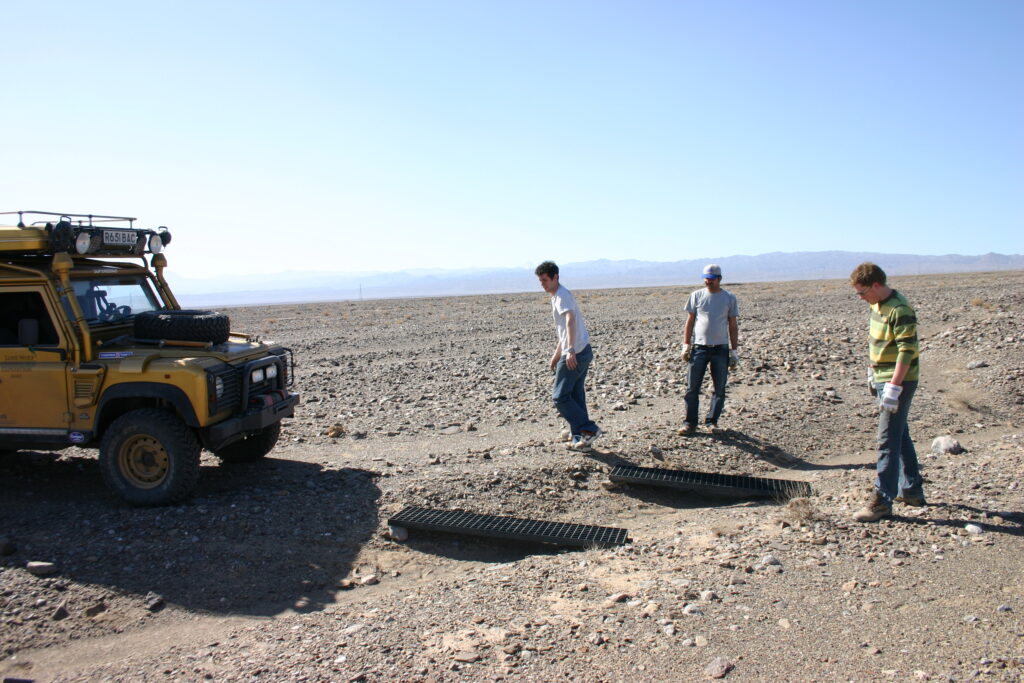 Nursing the trailer out of the desert