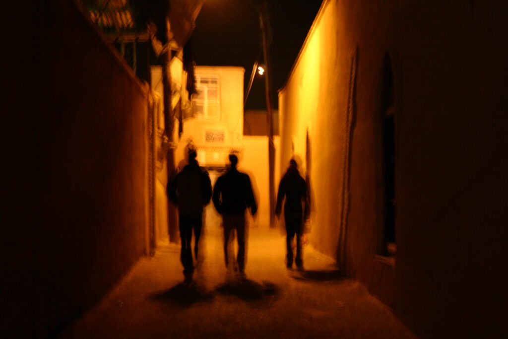 On the way to the tea house